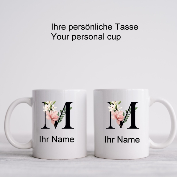 Letter M Monogram Mug